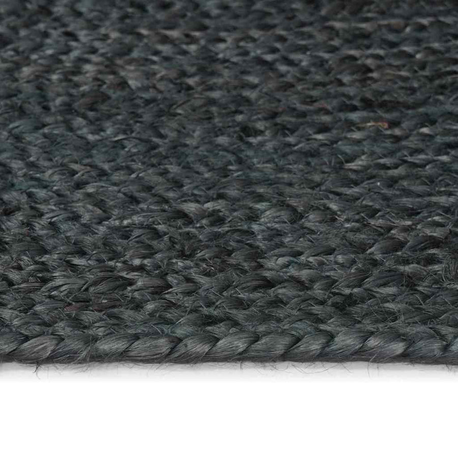 Vloerkleed Jute 240 x 340 cm Donkergrijs