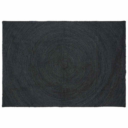 Vloerkleed Jute 240 x 340 cm Donkergrijs