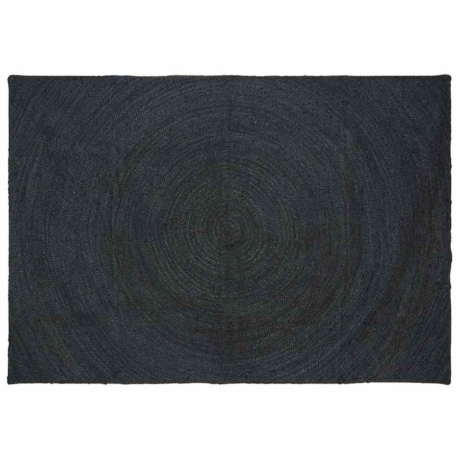 Vloerkleed Jute 240 x 340 cm Donkergrijs