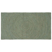 Vloerkleed jute 60 x 110 cm olijfgroen
