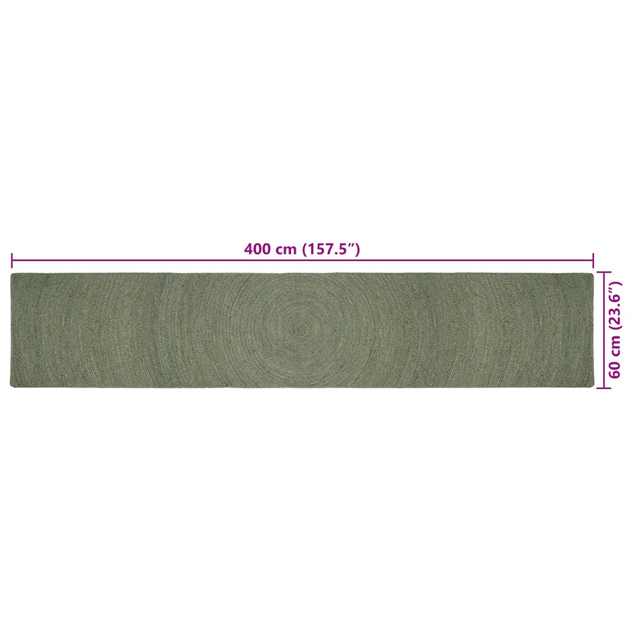Vloerkleden Olijfgroen 60 x 400 cm Jute