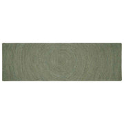 Vloerkleed jute 80 x 200 cm olijfgroen