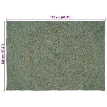 Vloerkleden Olijfgroen 120 x 170 cm Jute