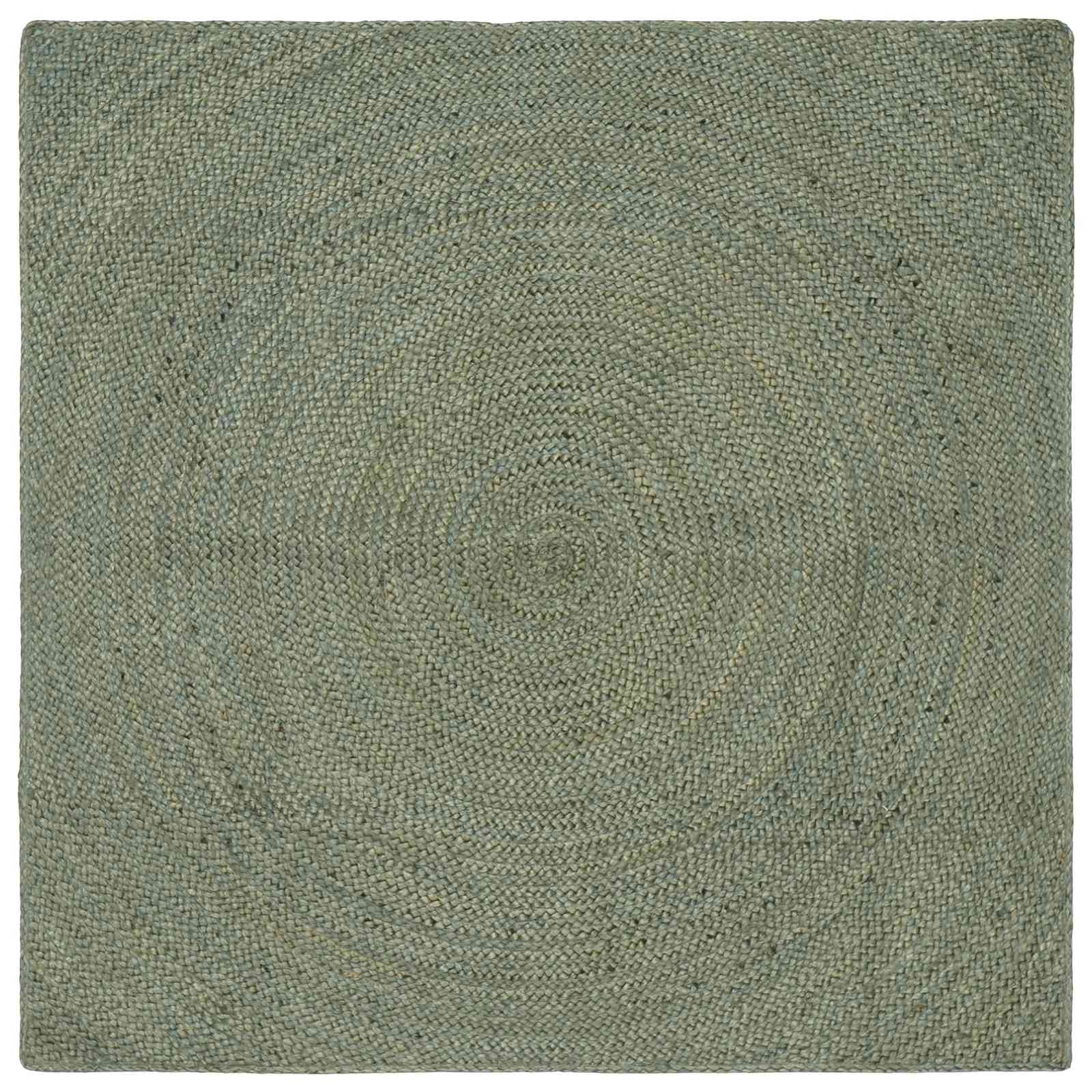 Vloerkleden Olijfgroen 160 x 160 cm Jute