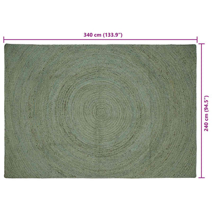 Vloerkleden Olijfgroen 240 x 340 cm Jute