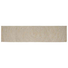 Rugs Rectangular Natural and White 60 x 400 cm Jute