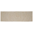 Rectangular Natural and White Jute Rugs 80 x 250 cm