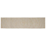 Vloerkleed jute 80x400 cm naturel wit