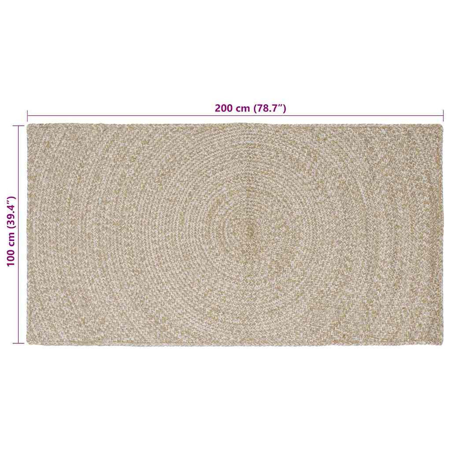 Vloerkleed Jute 100 x 200 cm