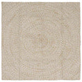 Vloerkleden Vierkant Natuurlijk en Wit 120 x 120 cm Jute