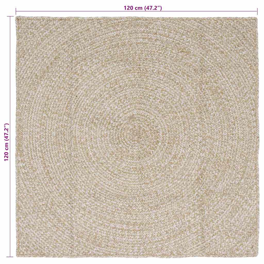 Vloerkleed Jute 120 x 120 cm