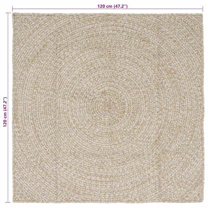 Vloerkleed Jute 120 x 120 cm