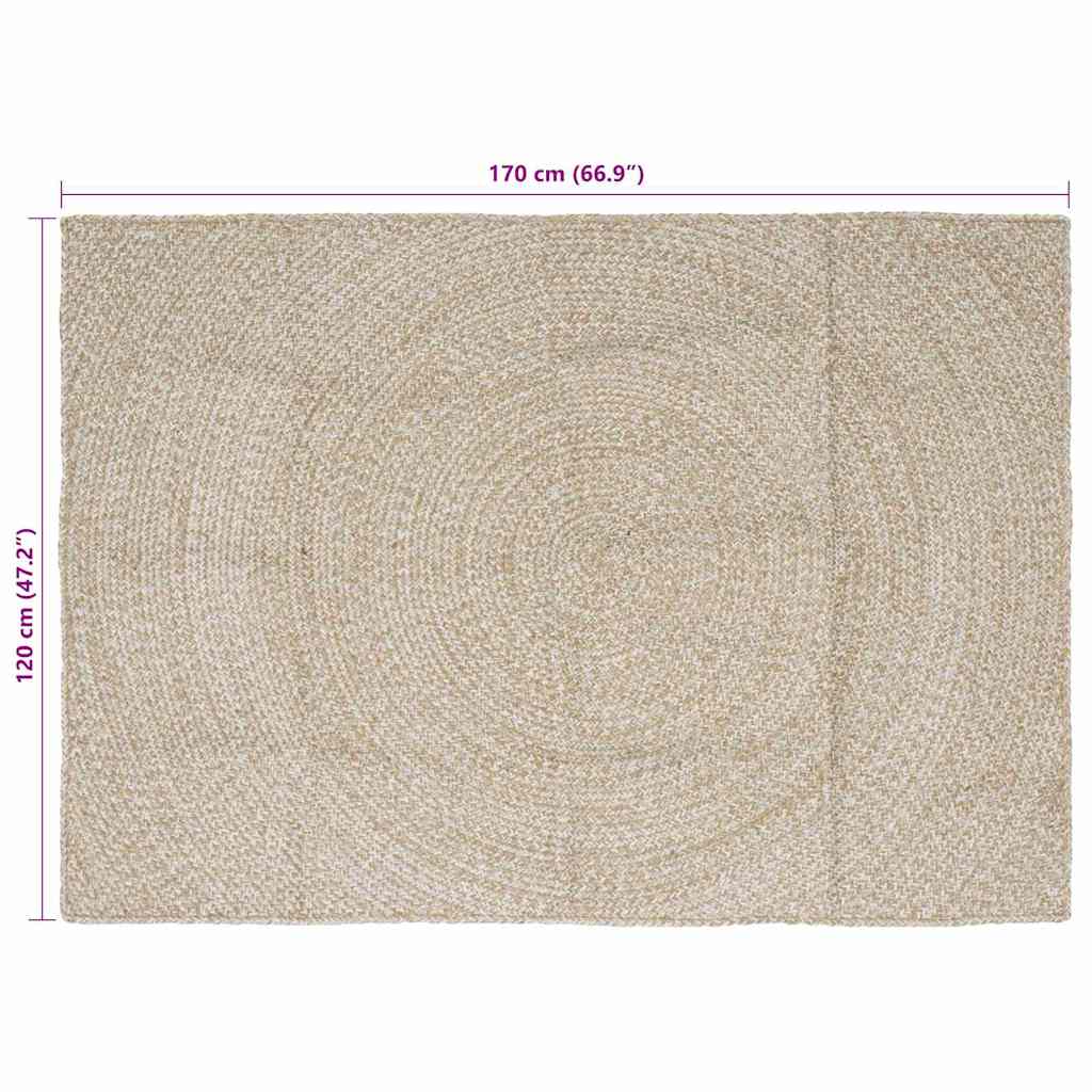 Vloerkleed Jute 120 x 170 cm
