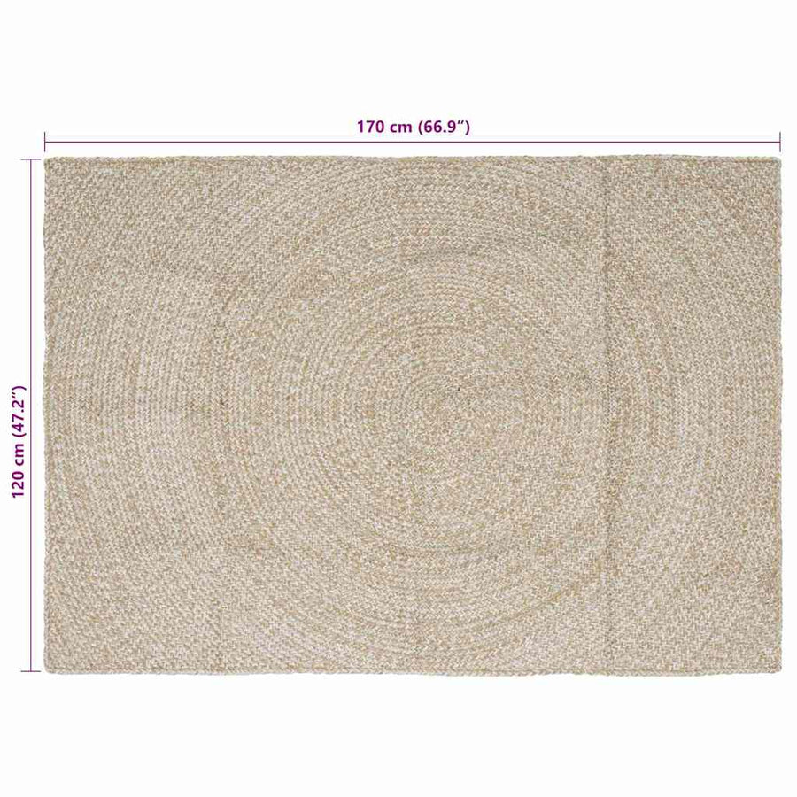 Vloerkleed Jute 120 x 170 cm