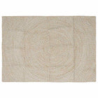 Rugs Rectangular Natural and White 140 x 200 cm Jute