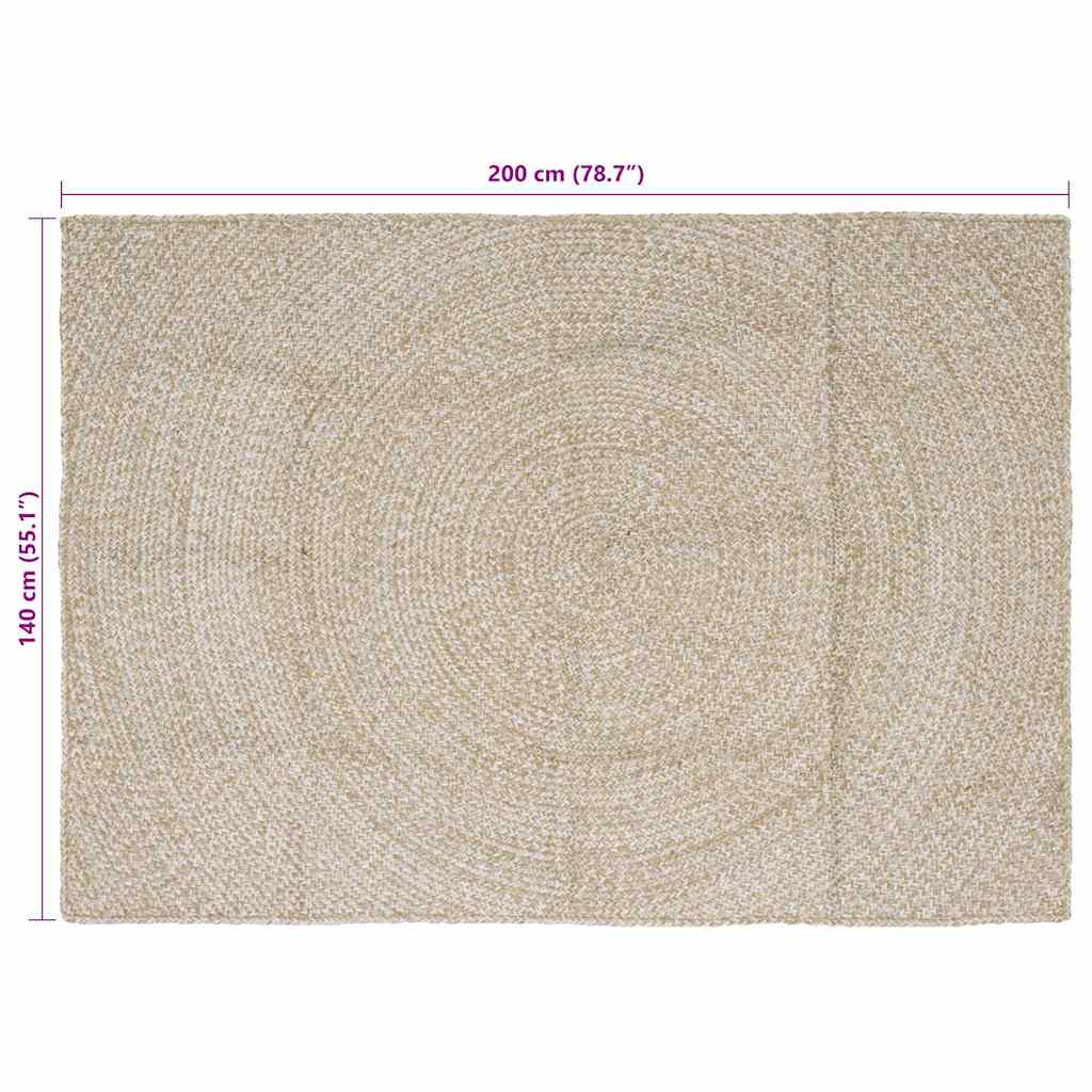 Vloerkleed Jute 140 x 200 cm