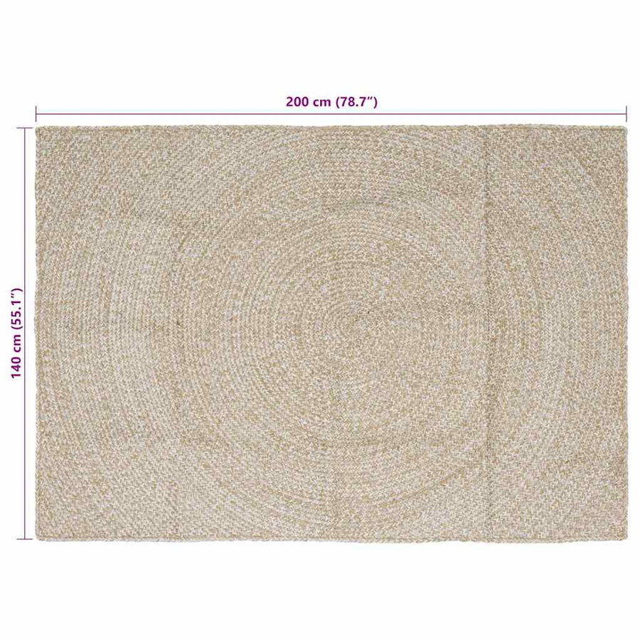 Vloerkleed Jute 140 x 200 cm