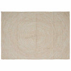 Rectangular Rugs Natural and White 200 x 290 cm Jute