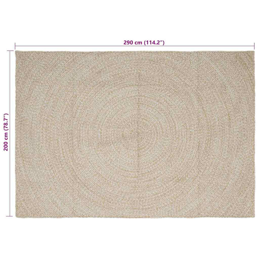 Vloerkleed Jute 200 x 290 cm