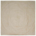 Vloerkleden Vierkant Natuurlijk en Wit 240 x 240 cm Jute