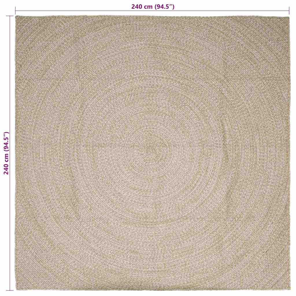 Vloerkleed Jute 240 x 240 cm