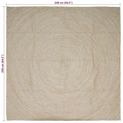Vloerkleed Jute 240 x 240 cm
