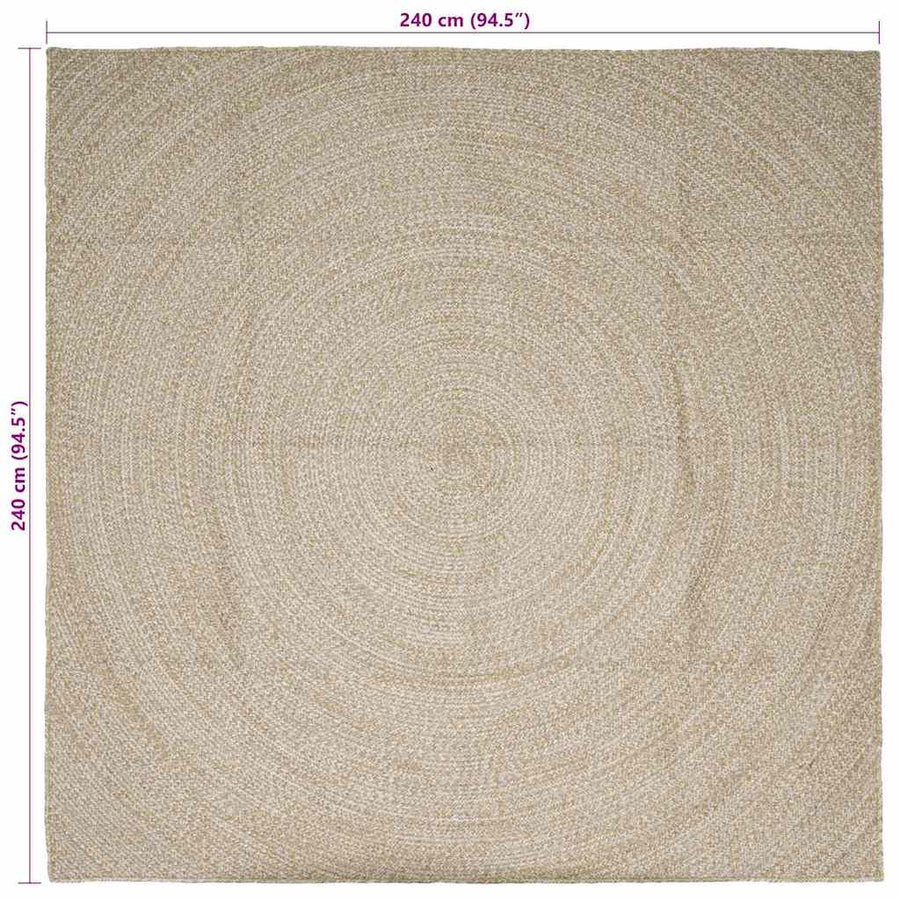 Vloerkleed Jute 240 x 240 cm
