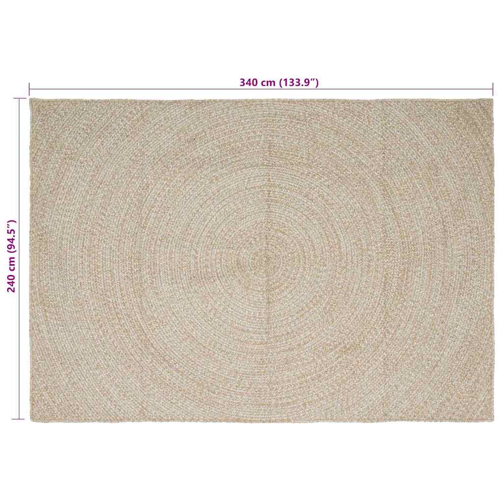 Vloerkleed Jute 240 x 340 cm
