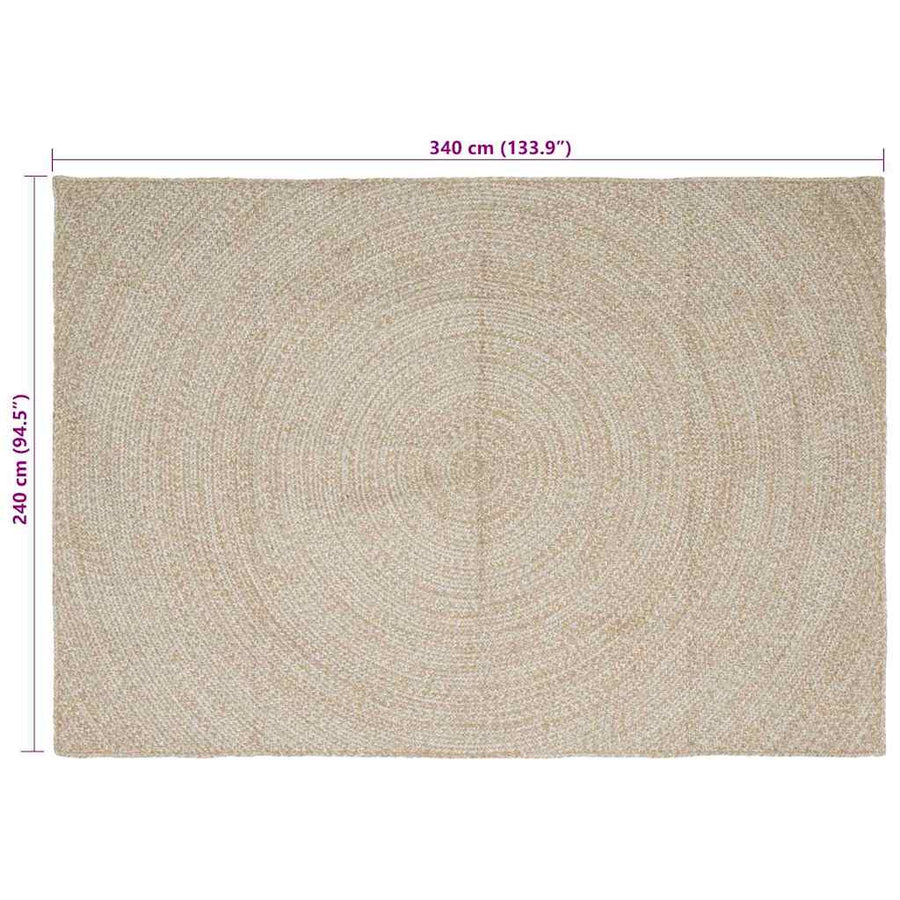 Vloerkleed Jute 240 x 340 cm