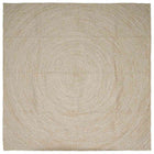 Rugs Square Natural and White 300 x 300 cm Jute