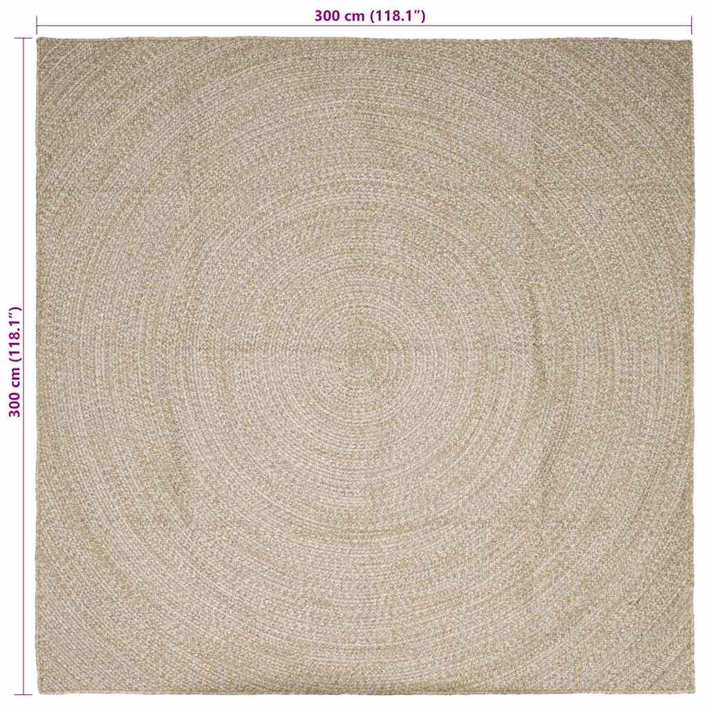 Vloerkleed Jute 300 x 300 cm