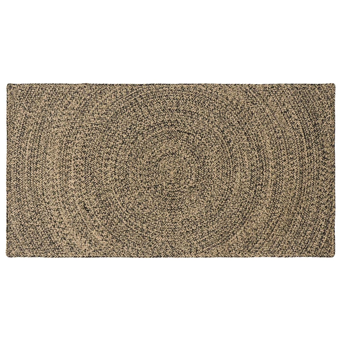 Vloerkleden Naturel en Zwart 60 x 110 cm Jute