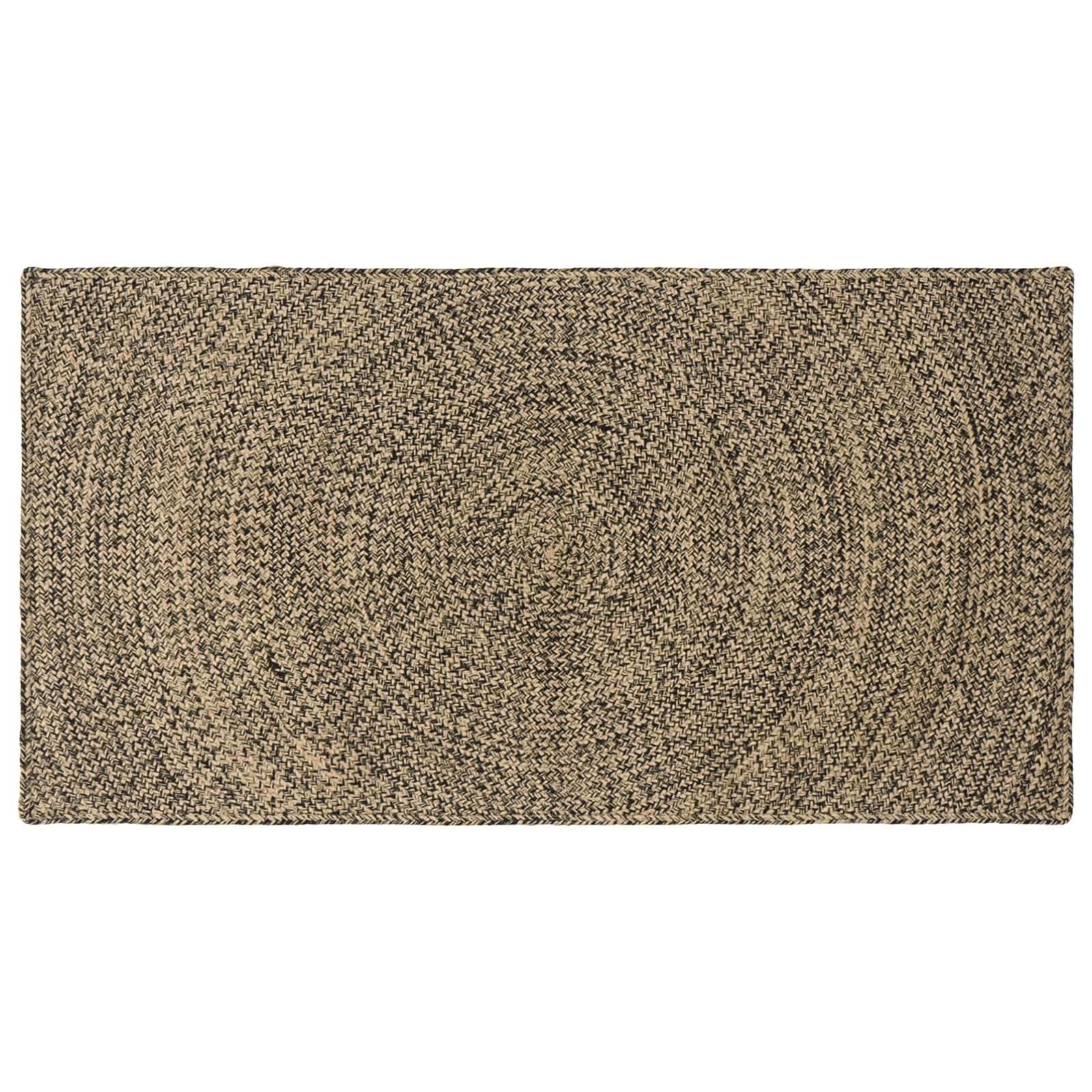 Vloerkleden Naturel en Zwart 60 x 110 cm Jute