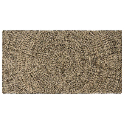 Vloerkleden Naturel en Zwart 60 x 110 cm Jute