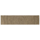 Natural and Black Rugs 60 x 250 cm Jute