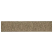 Vloerkleed jute 60 x 400 cm naturel zwart