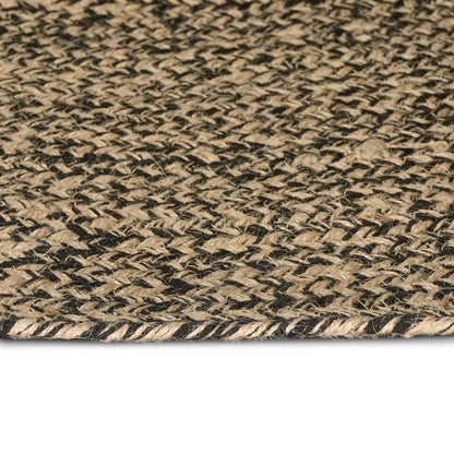 Vloerkleden Naturel en Zwart 80 x 300 cm Jute