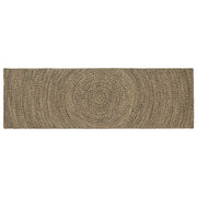 Vloerkleed 80x300 cm jute naturel zwart