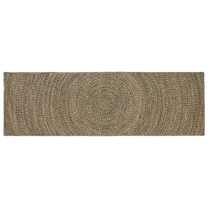 Vloerkleden Naturel en Zwart 80 x 300 cm Jute