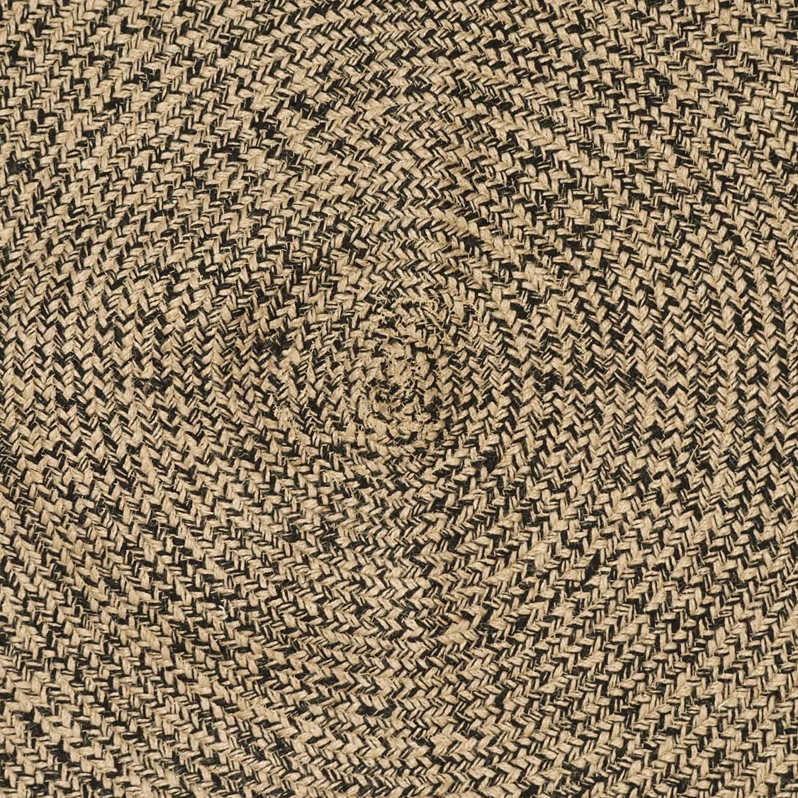 Vloerkleden Naturel en Zwart 80 x 300 cm Jute
