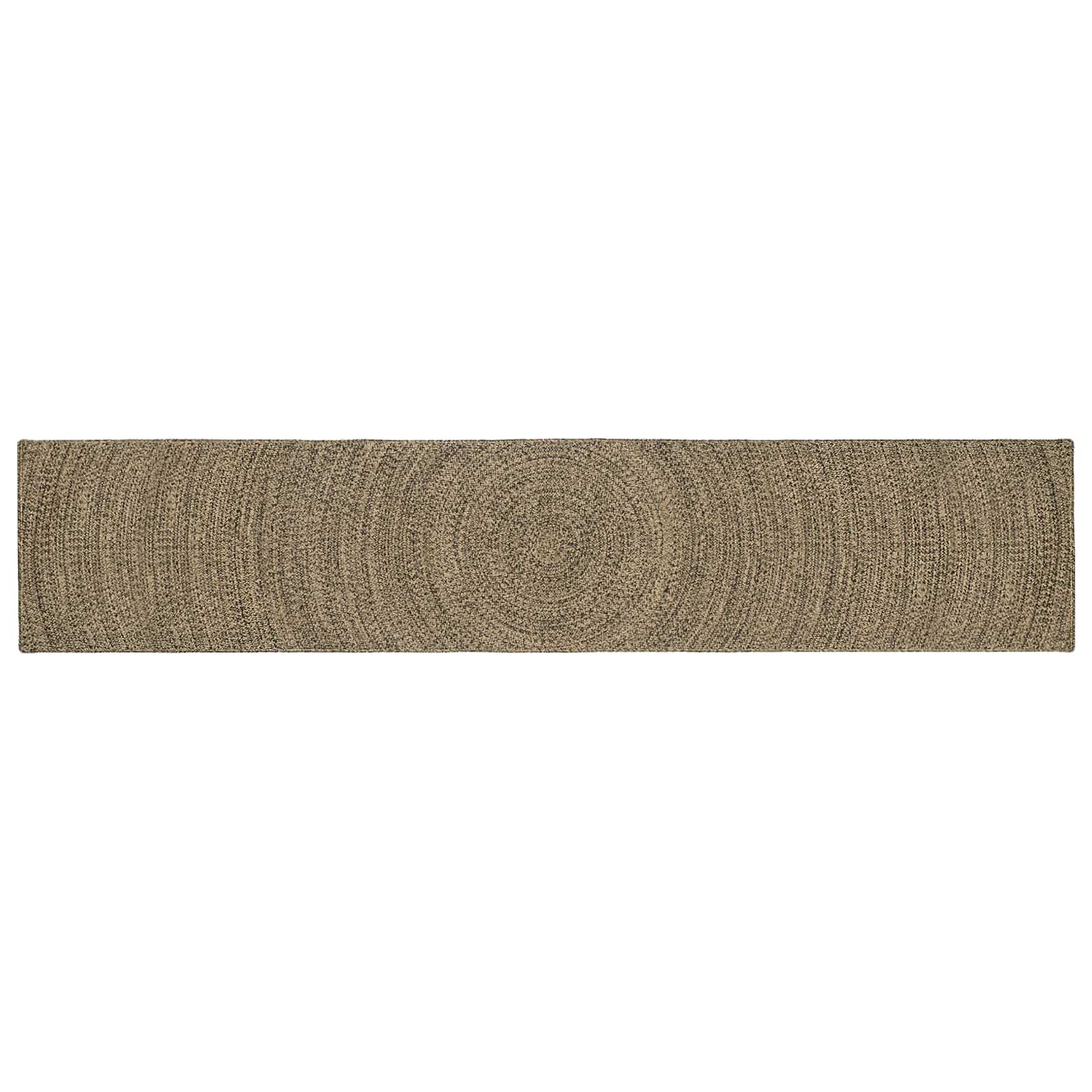 Vloerkleden Naturel en Zwart 80 x 400 cm Jute