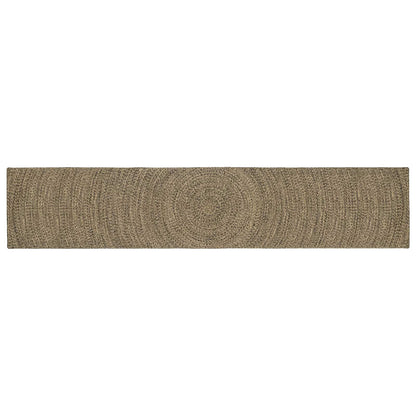 Vloerkleden Naturel en Zwart 80 x 400 cm Jute