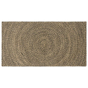 Vloerkleed jute 100x200 cm naturel zwart