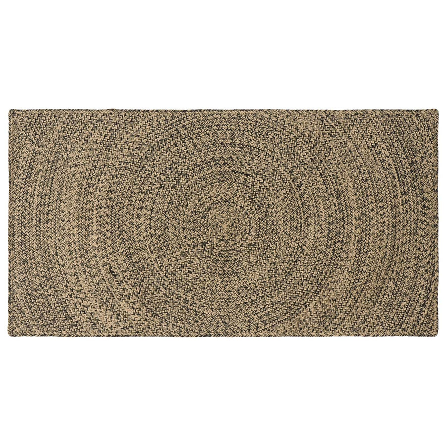 Vloerkleden Naturel en Zwart 100 x 200 cm Jute