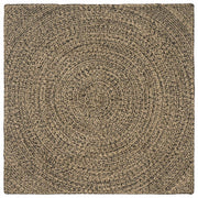 Vloerkleed jute 120x120 cm naturel zwart