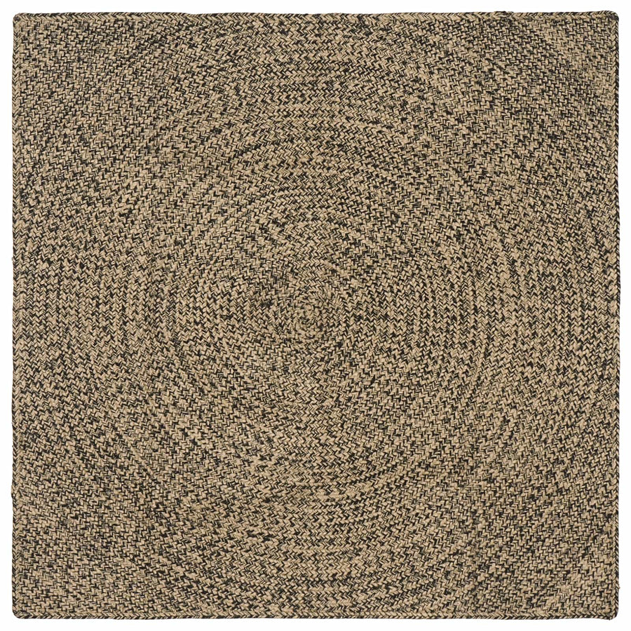 Vloerkleden Naturel en Zwart 120 x 120 cm Jute