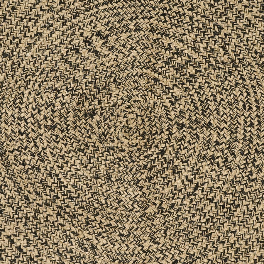 Vloerkleden Naturel en Zwart 120 x 120 cm Jute