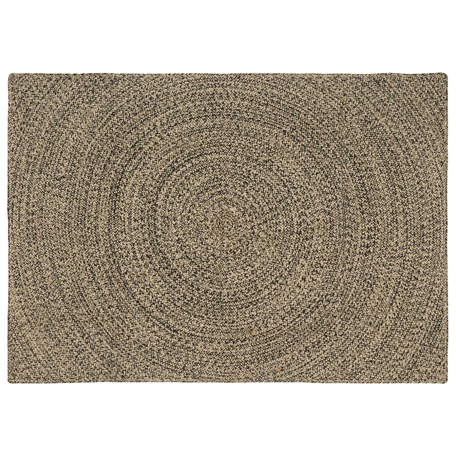 Vloerkleden Naturel en Zwart 140 x 200 cm Jute