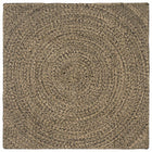 Vloerkleed jute 160x160 cm naturel zwart