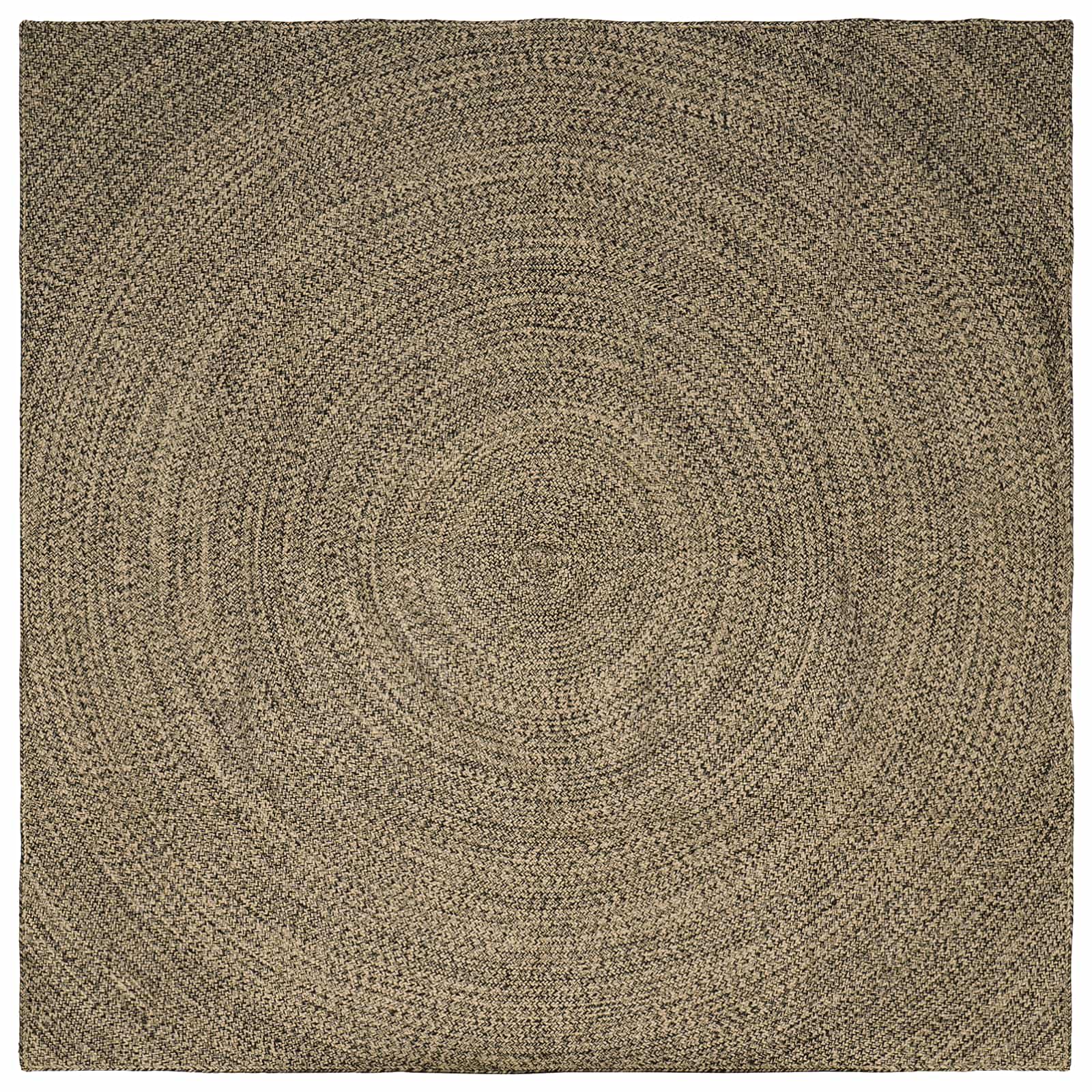 Vloerkleden Naturel en Zwart 200 x 200 cm Jute
